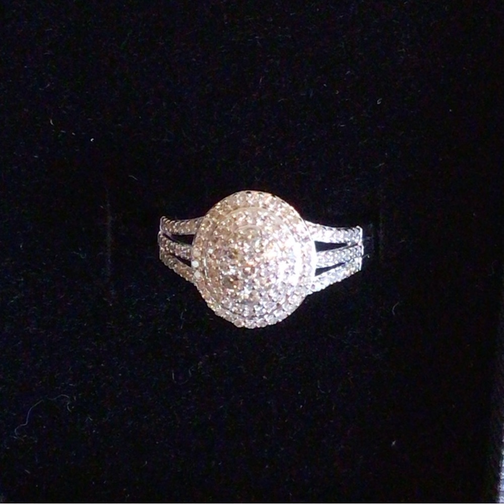 Sterling Silver White Diamond Ring